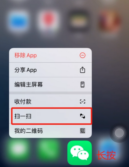 雷州苹果手机维修分享iPhone 15如何快速打开扫一扫 