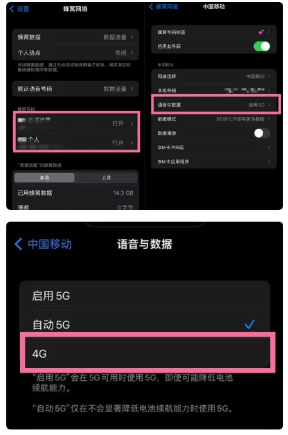 雷州苹果手机维修分享iPhone14如何切换4G/5G? iPhone14 5G网络切换方法 