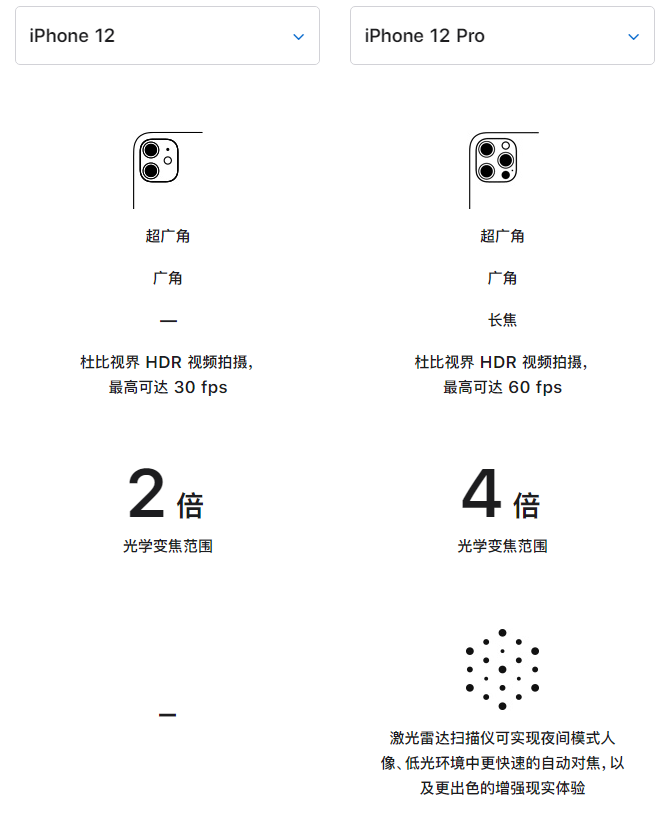 雷州苹果手机维修分享苹果 iPhone 12 与 iPhone 12 Pro 选哪款 